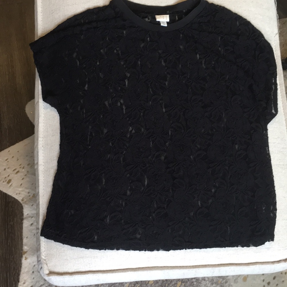Black lace blouse